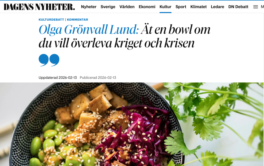 OLGA SKRIVER I DAGENS NYHETER